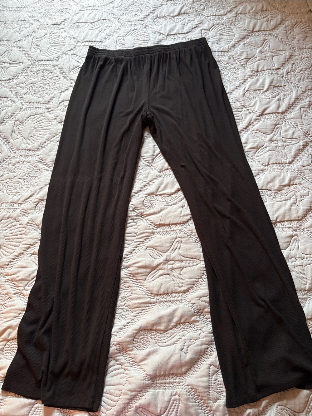 Babaton/Aritzia Black Wide-Leg Women's Pants - Lightweight Comfort